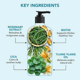 Botanic Hearth Rosemary Shampoo 16 Fl oz in a shower setting