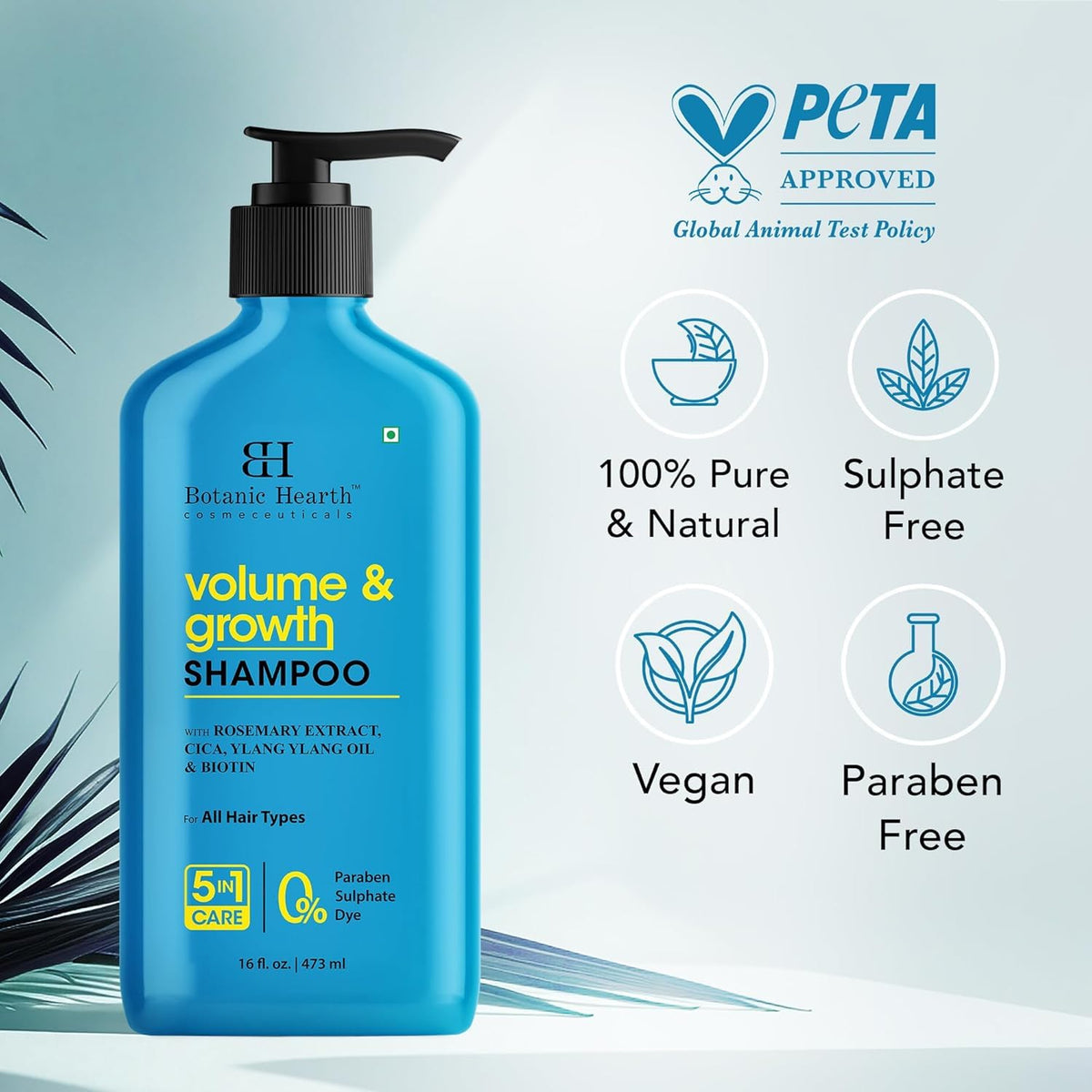 Botanic Hearth Rosemary Shampoo bottle with a pump