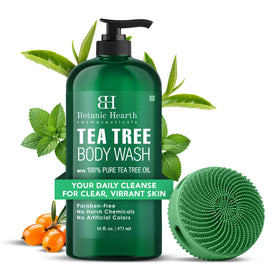 Botanic Hearth Tea Tree Body Wash 16 fl oz front view