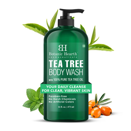 Botanic Hearth Tea Tree Body Wash 16 Fl Oz front view