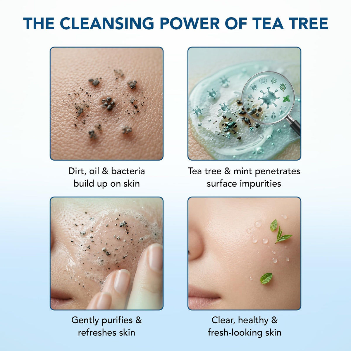 Botanic Hearth Tea Tree Face Wash in lifestyle setting