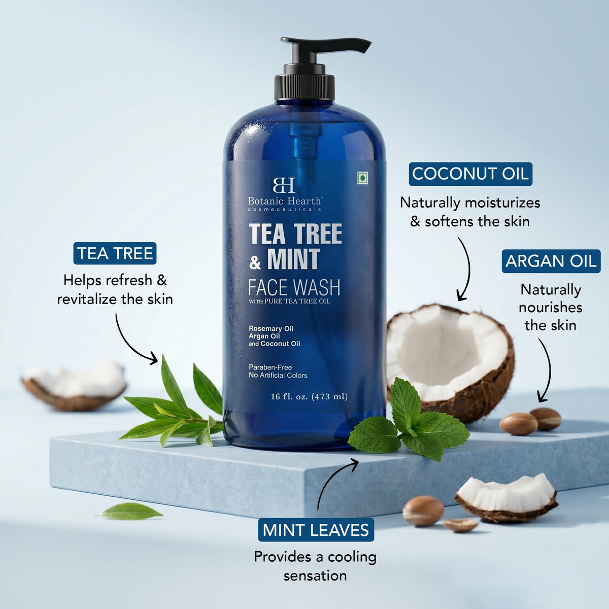 Botanic Hearth Tea Tree Face Wash ingredients list