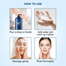 Botanic Hearth Tea Tree Face Wash packaging