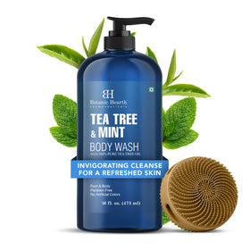 Botanic Hearth Tea Tree & Mint Body Wash 16 fl oz front view
