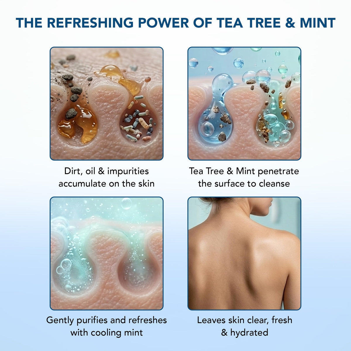 Botanic Hearth Tea Tree & Mint Body Wash close-up of label