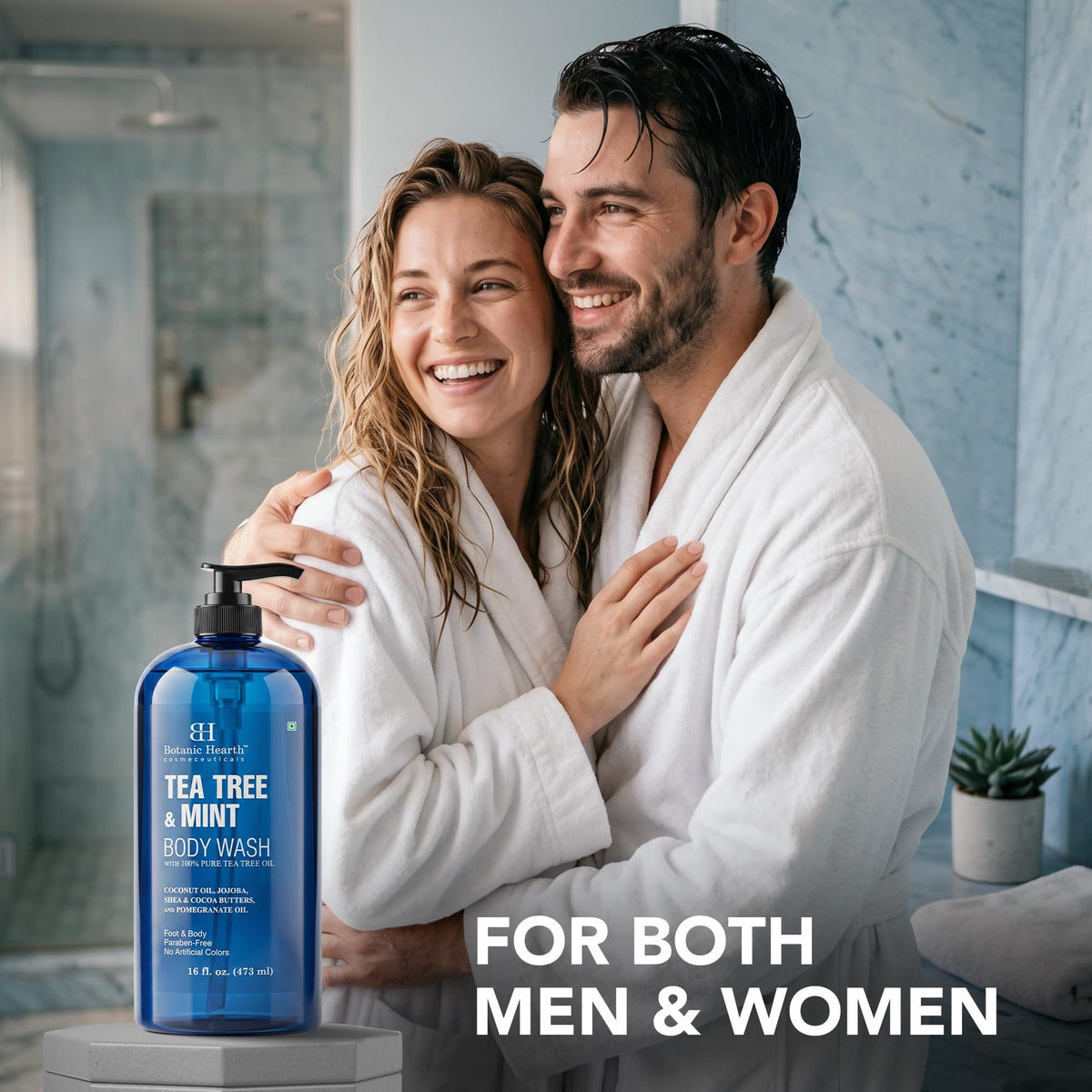 Botanic Hearth Tea Tree & Mint Body Wash with natural ingredients