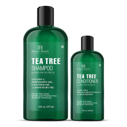 Botanic Hearth Tea Tree Shampoo 8 Fl oz front view