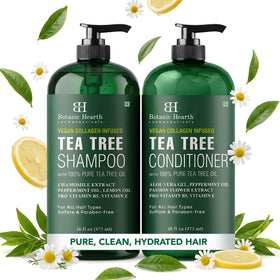 Botanic Hearth Tea Tree Shampoo and Conditioner Set front view