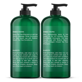 Botanic Hearth Tea Tree Shampoo and Conditioner Set with a towel
