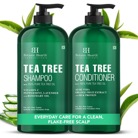 Botanic Hearth Tea Tree Shampoo front view, 16 Fl oz