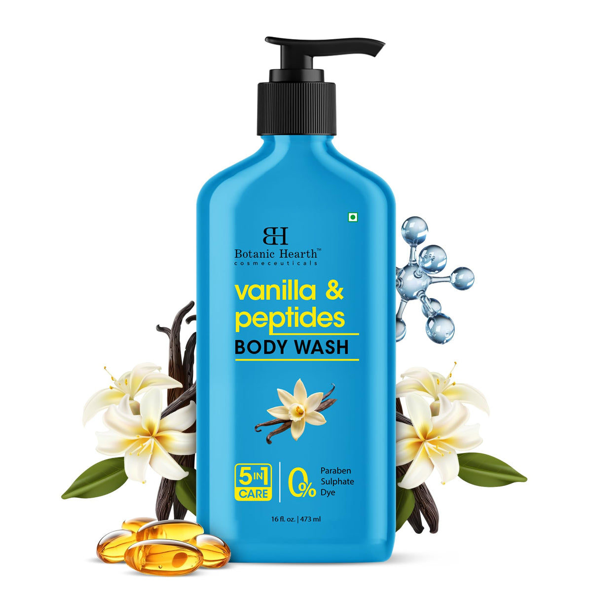 Botanic Hearth Vanilla Body Wash 16 fl oz front view