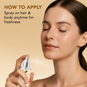 Botanic Hearth Vanilla Hair Perfume & Body Mist on vanity