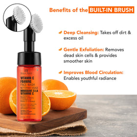 Botanic Hearth Vitamin C Foaming Face Wash with papaya slices