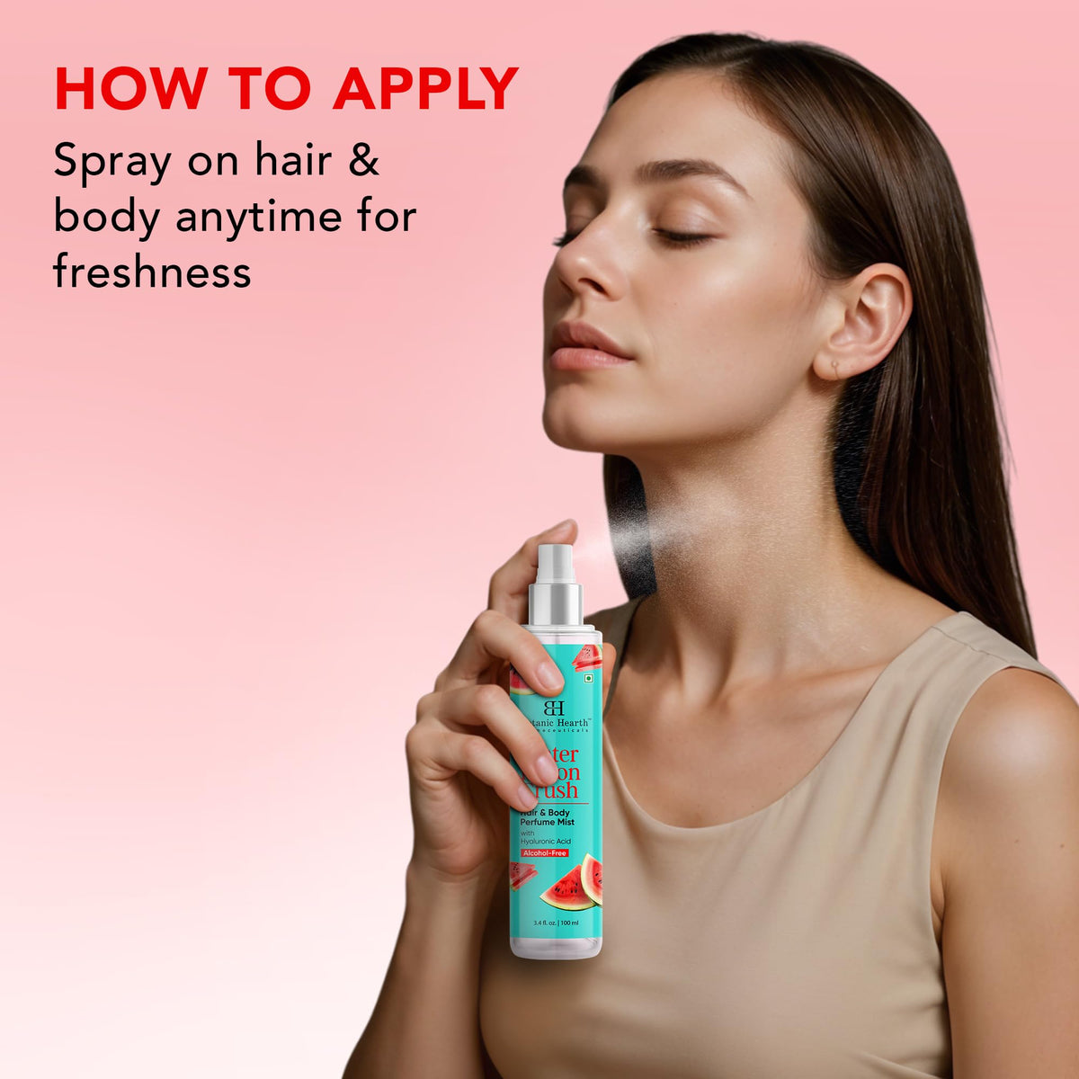 Botanic Hearth Watermelon Hair Perfume & Body Mist packaging