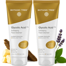 Botanic Tree Glycolic Acid Face Wash front view 6 fl oz