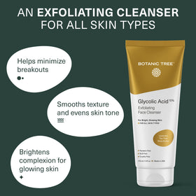 Botanic Tree Glycolic Acid Face Wash packaging side view