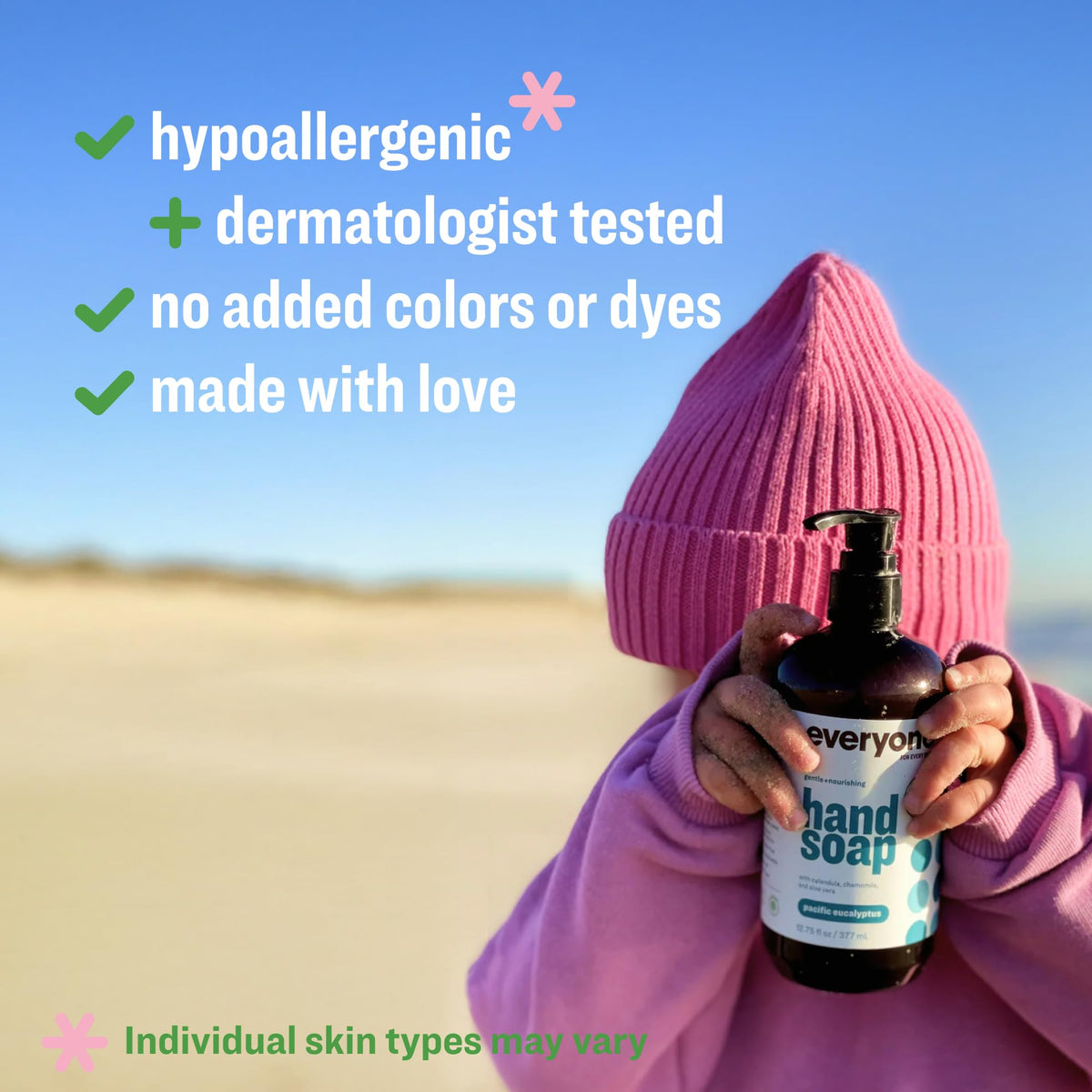 bottle of everyone Liquid Hand Soap with eucalyptus scent