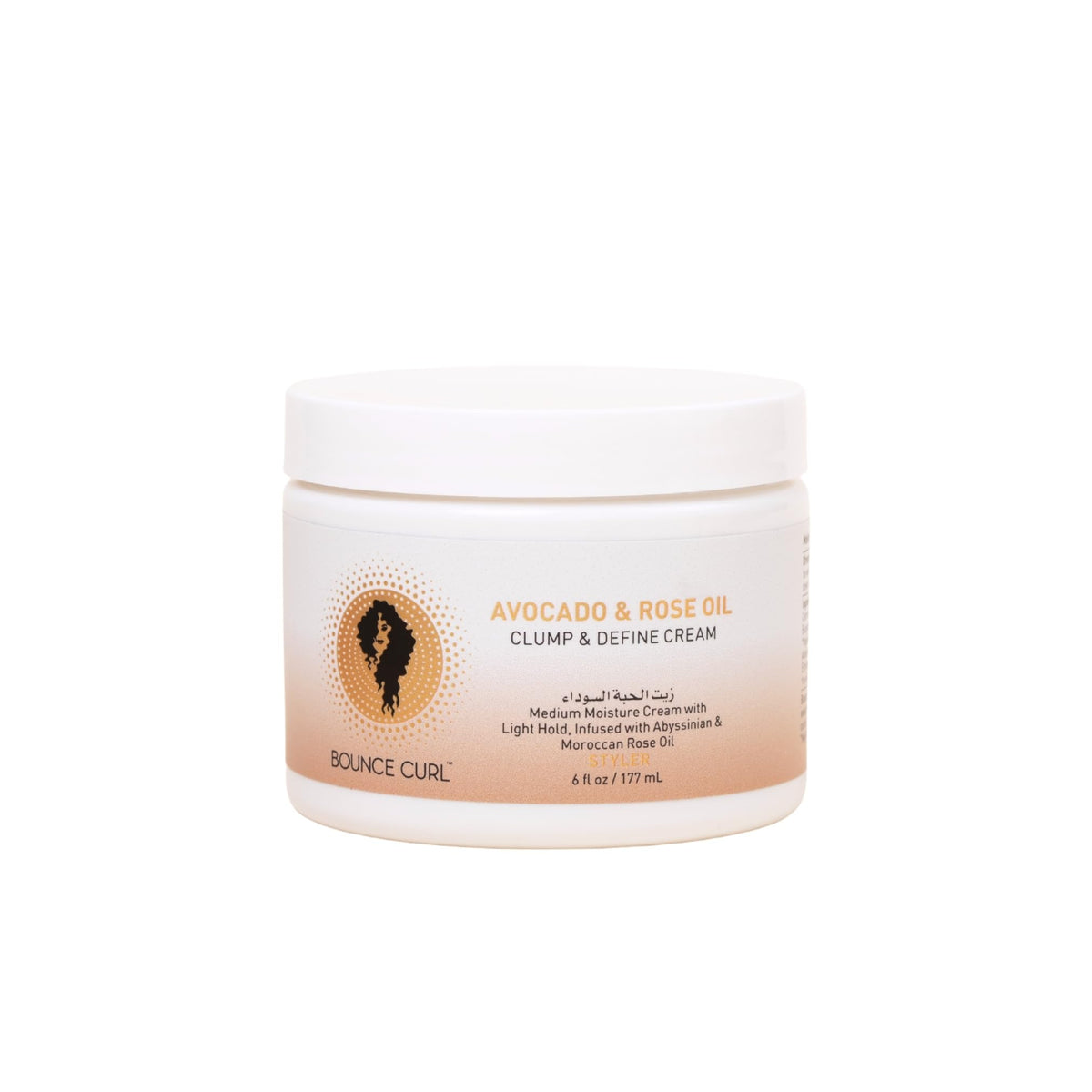 Bounce Curl Avocado and Rose Oil Clump and Define Cream front view