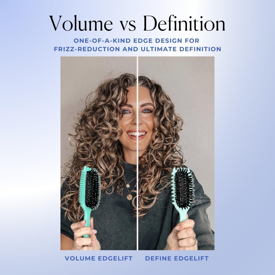 Bounce Curl brush in lifestyle setting on a vanity