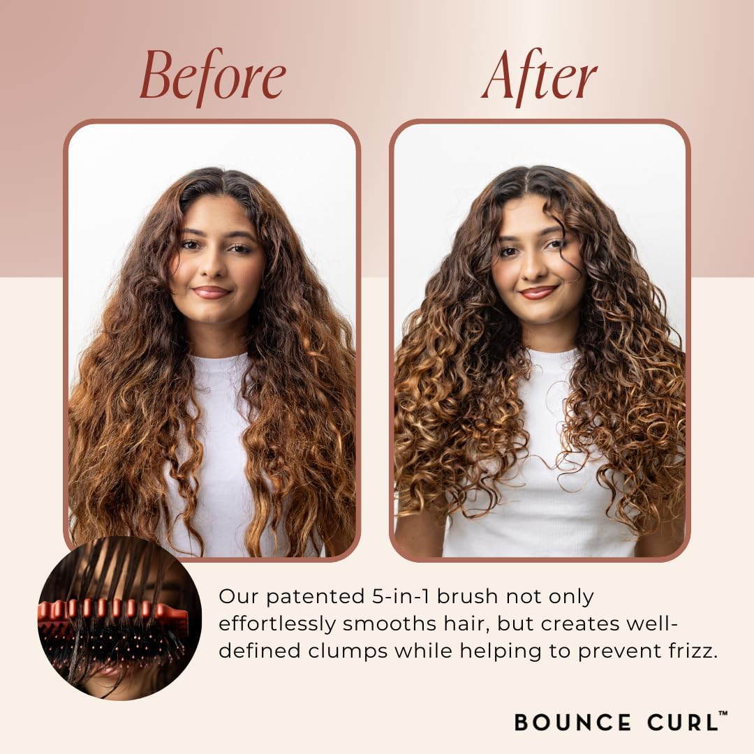 Bounce Curl Define EdgeLift Brush demonstrating precision parting feature