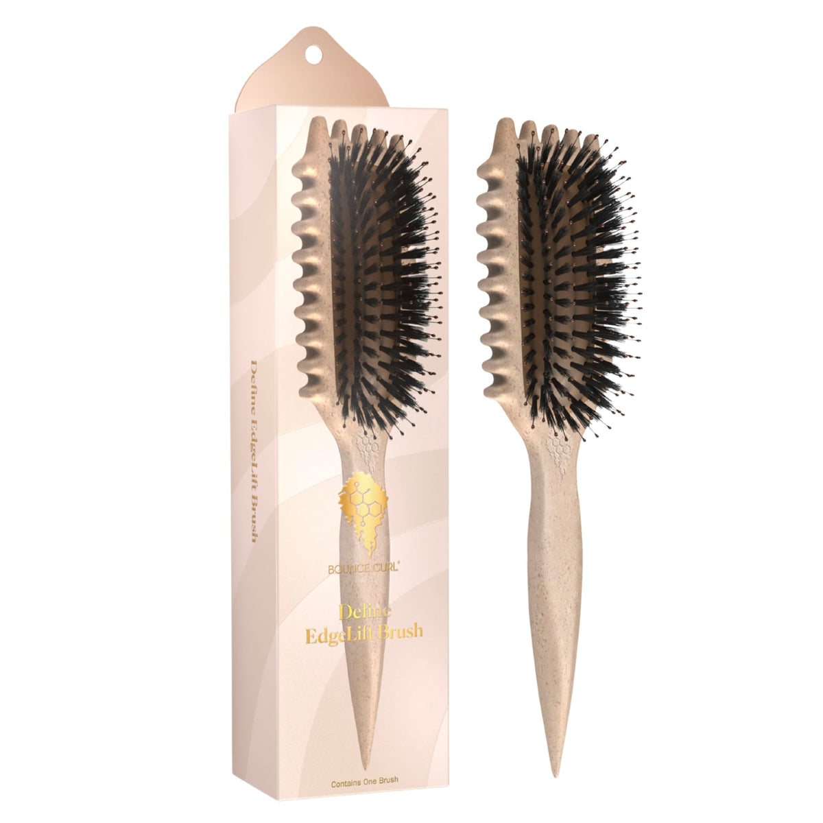 Bounce Curl Define EdgeLift Brush front view with red design