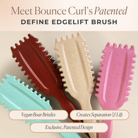 Bounce Curl Define EdgeLift Brush in use on curly hair