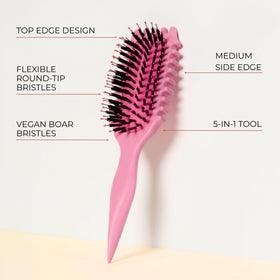 Bounce Curl Define EdgeLift Brush showing vegan boar bristles