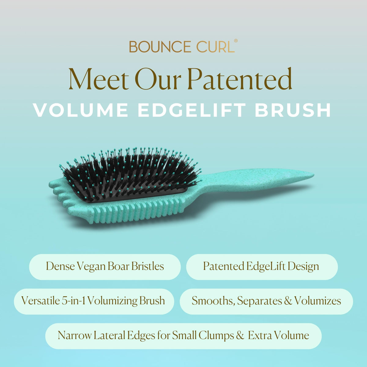 Bounce Curl Volume EdgeLift Brush showing small-side edge design