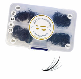 Box of 1000 premade volume fans mixed lengths 9-12mm
