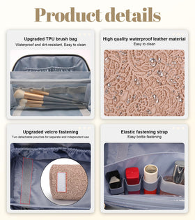 BOYATU large capacity makeup bag with toiletries