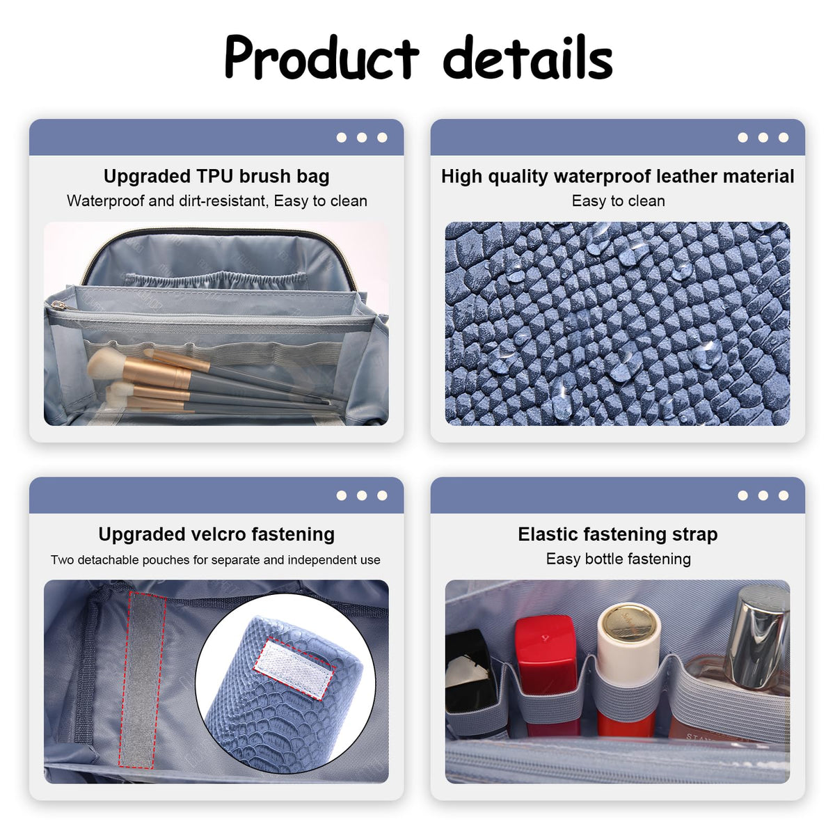 BOYATU makeup bag displayed in an outdoor setting