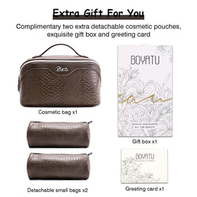 BOYATU makeup bag with handle, side view