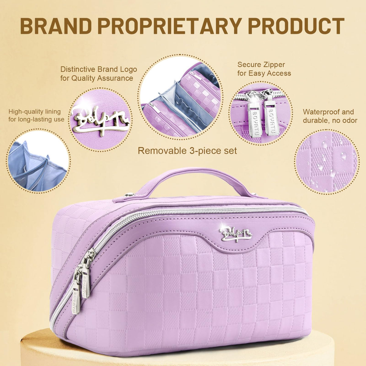 BOYATU makeup bag with personalized greeting card