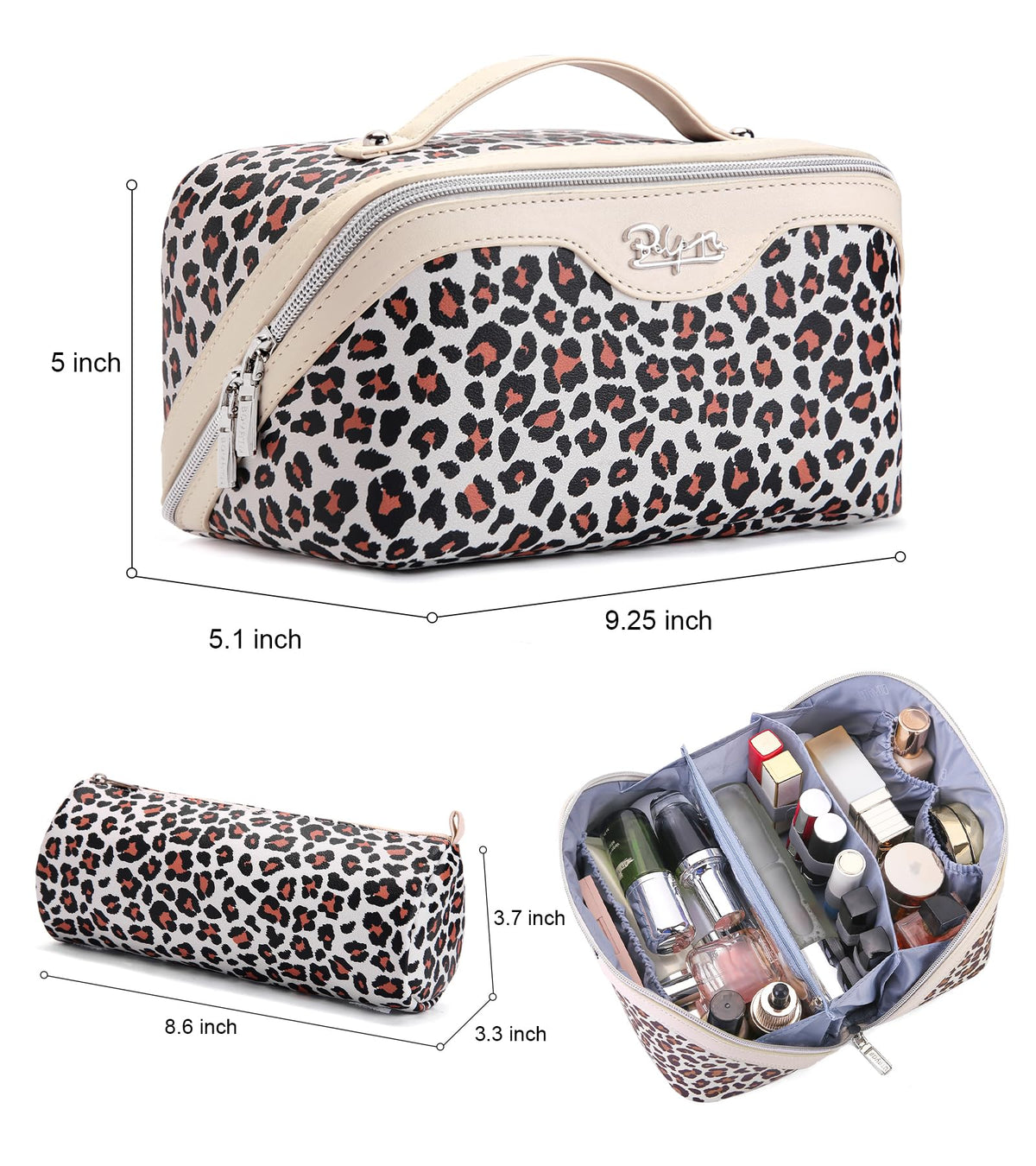 BOYATU makeup bag with skincare products inside