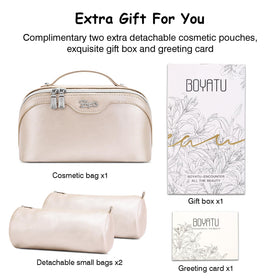 BOYATU Travel Makeup Bag in bathroom setting