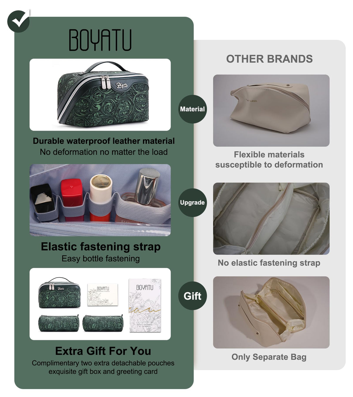 BOYATU travel makeup bag in use during a picnic