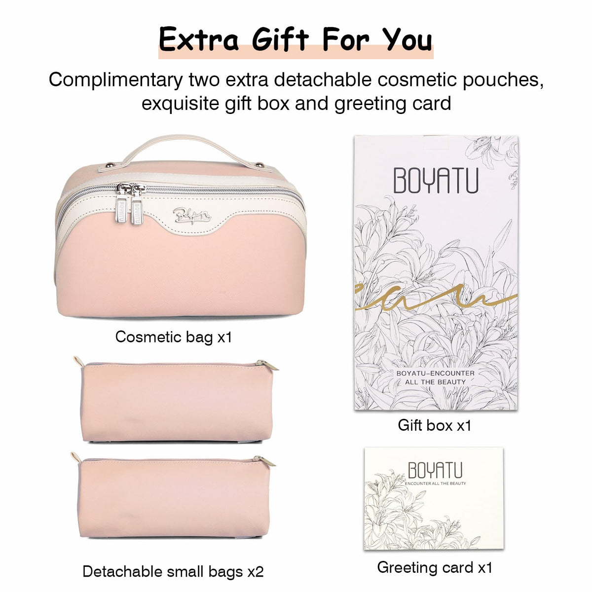 BOYATU travel makeup bag in use during travel