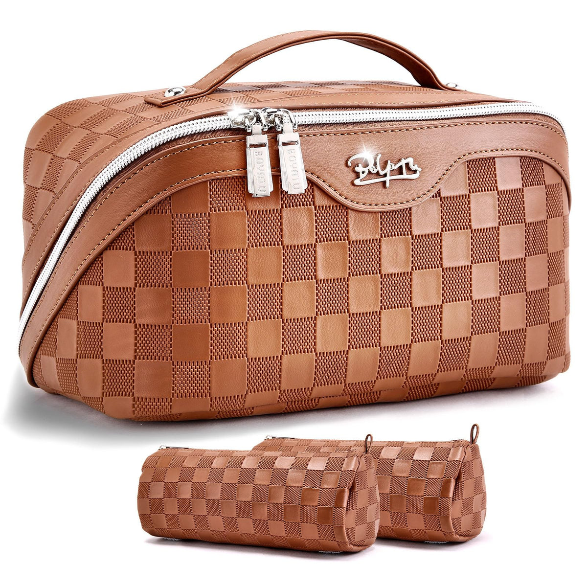 BOYATU Travel Makeup Bag Organizer front view in elegant design