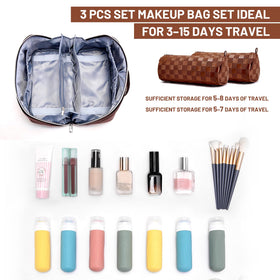BOYATU Travel Makeup Bag Organizer in elegant gift box