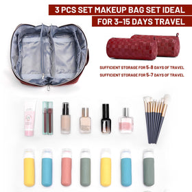 BOYATU Travel Makeup Bag Organizer in elegant gift box