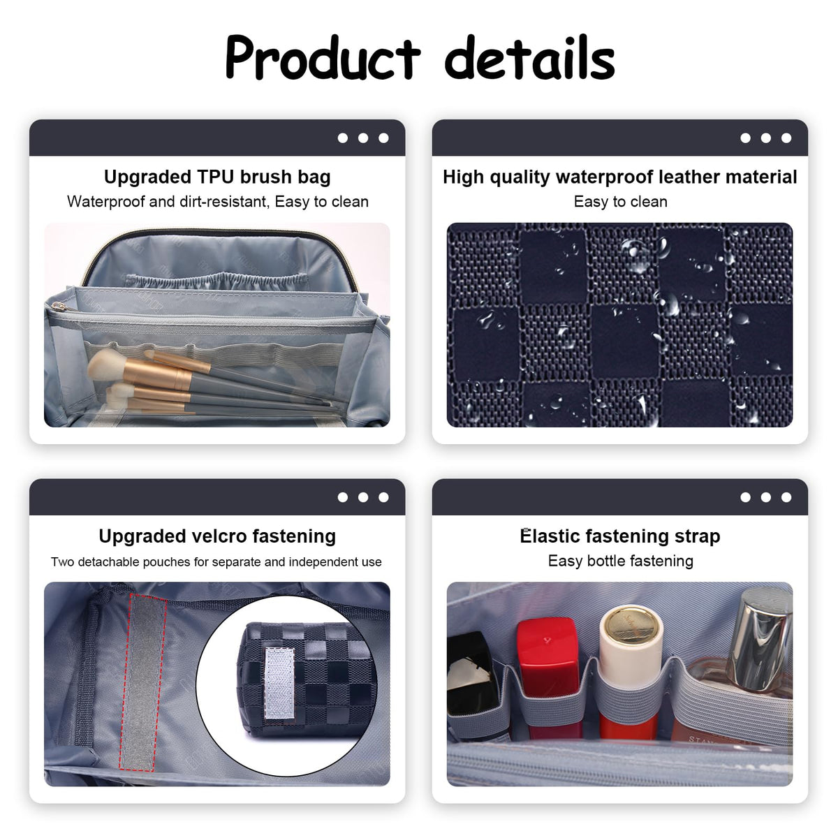 BOYATU Travel Makeup Bag Organizer in elegant gift box