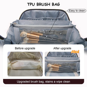 BOYATU Travel Makeup Bag Organizer in use at a picnic