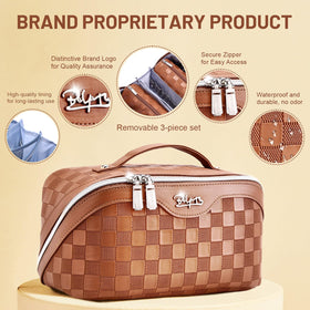 BOYATU Travel Makeup Bag Organizer in use during travel
