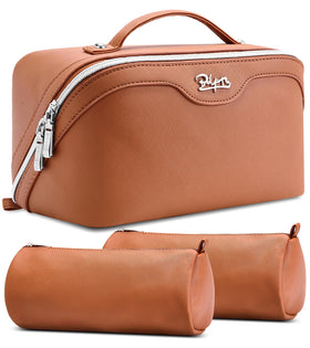 BOYATU Travel Makeup Bag Organizer Set front view with compartments