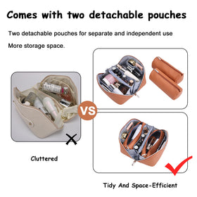 BOYATU Travel Makeup Bag Organizer Set lifestyle scene outdoors