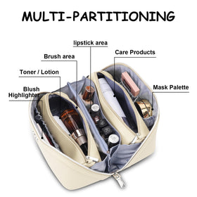 BOYATU Travel Makeup Bag Organizer Set with detachable zipper bags