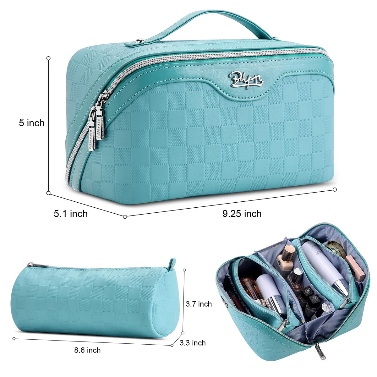 BOYATU Travel Makeup Bag Organizer with detachable pouches