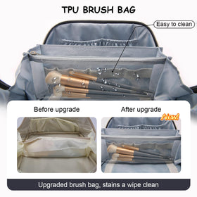 BOYATU Travel Makeup Bag Organizer with toiletries and makeup