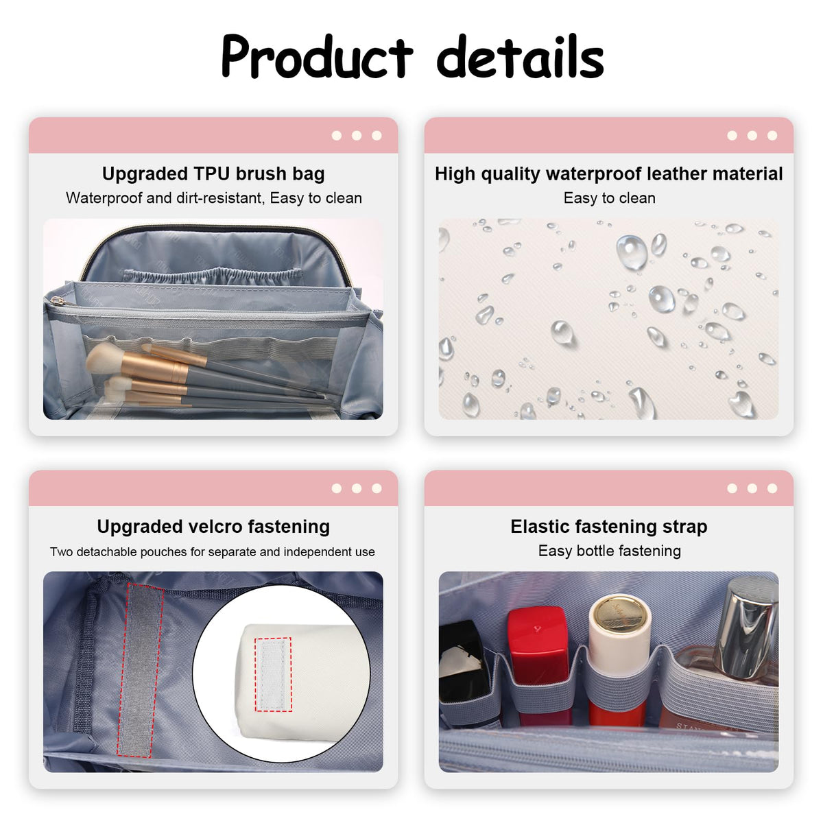 BOYATU travel makeup bag set beautifully packaged in gift box