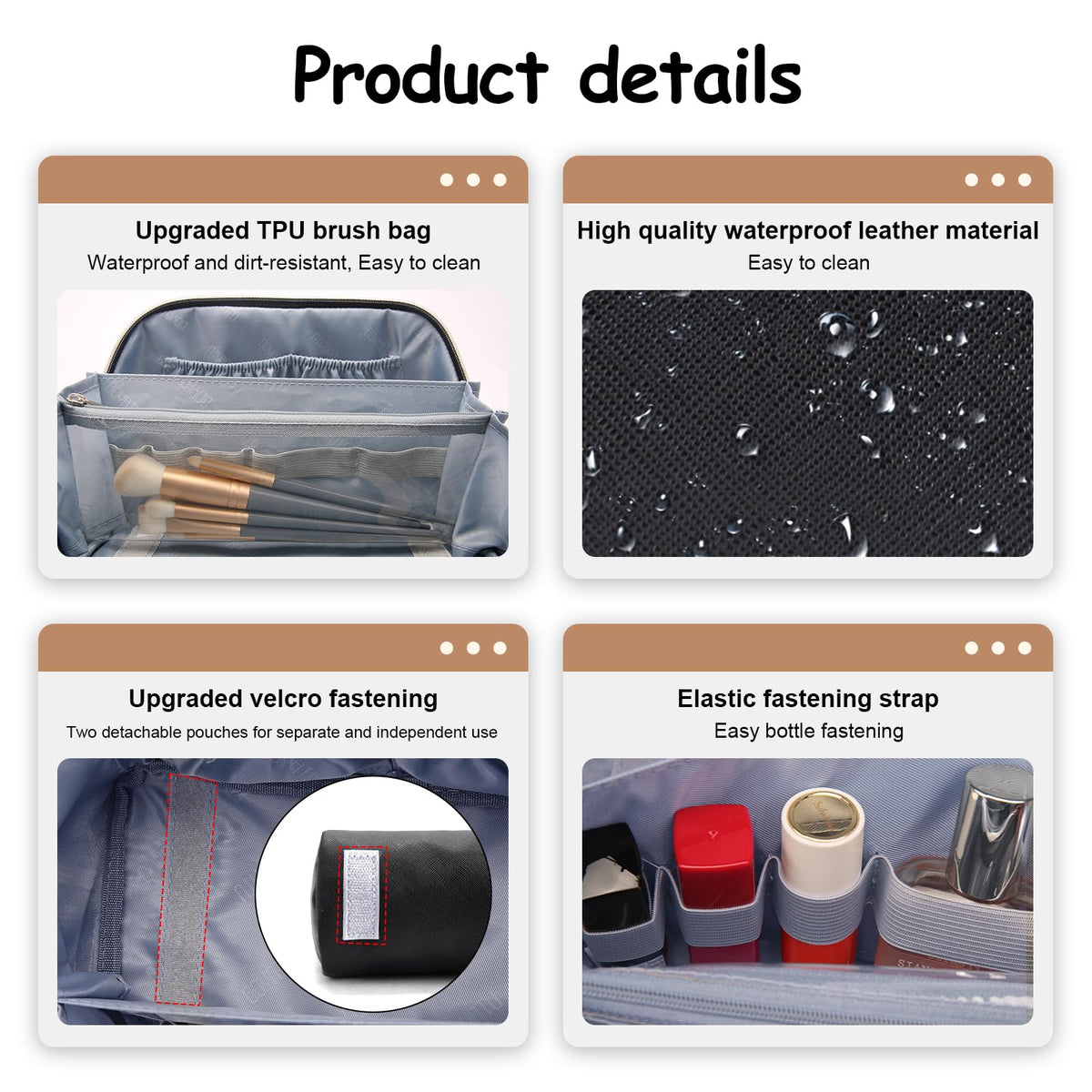 BOYATU Travel Makeup Bag set beautifully packaged in gift box